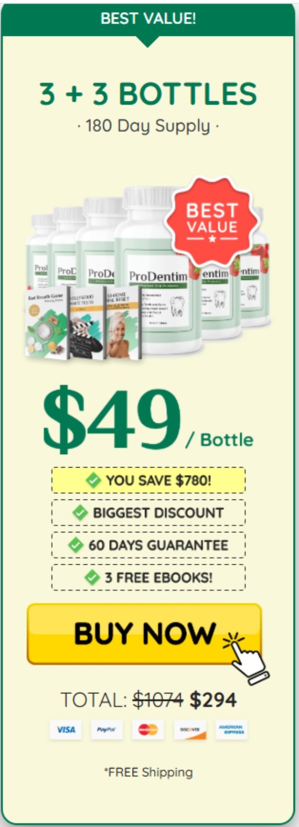 ProDentim Buy 6 Bottles